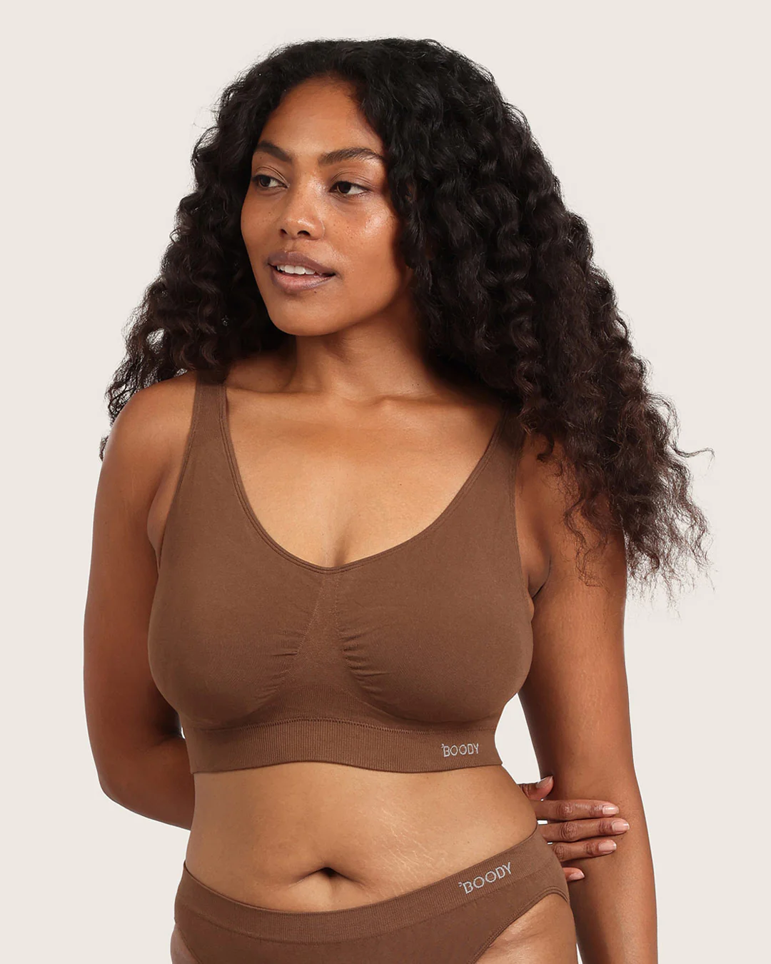 Seamfree Padded Crop Bra - Clove - Image 9