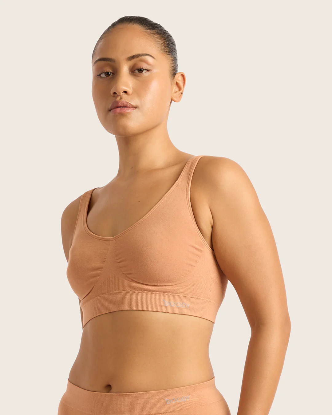 Seamfree Padded Crop Bra - Dune - Image 12
