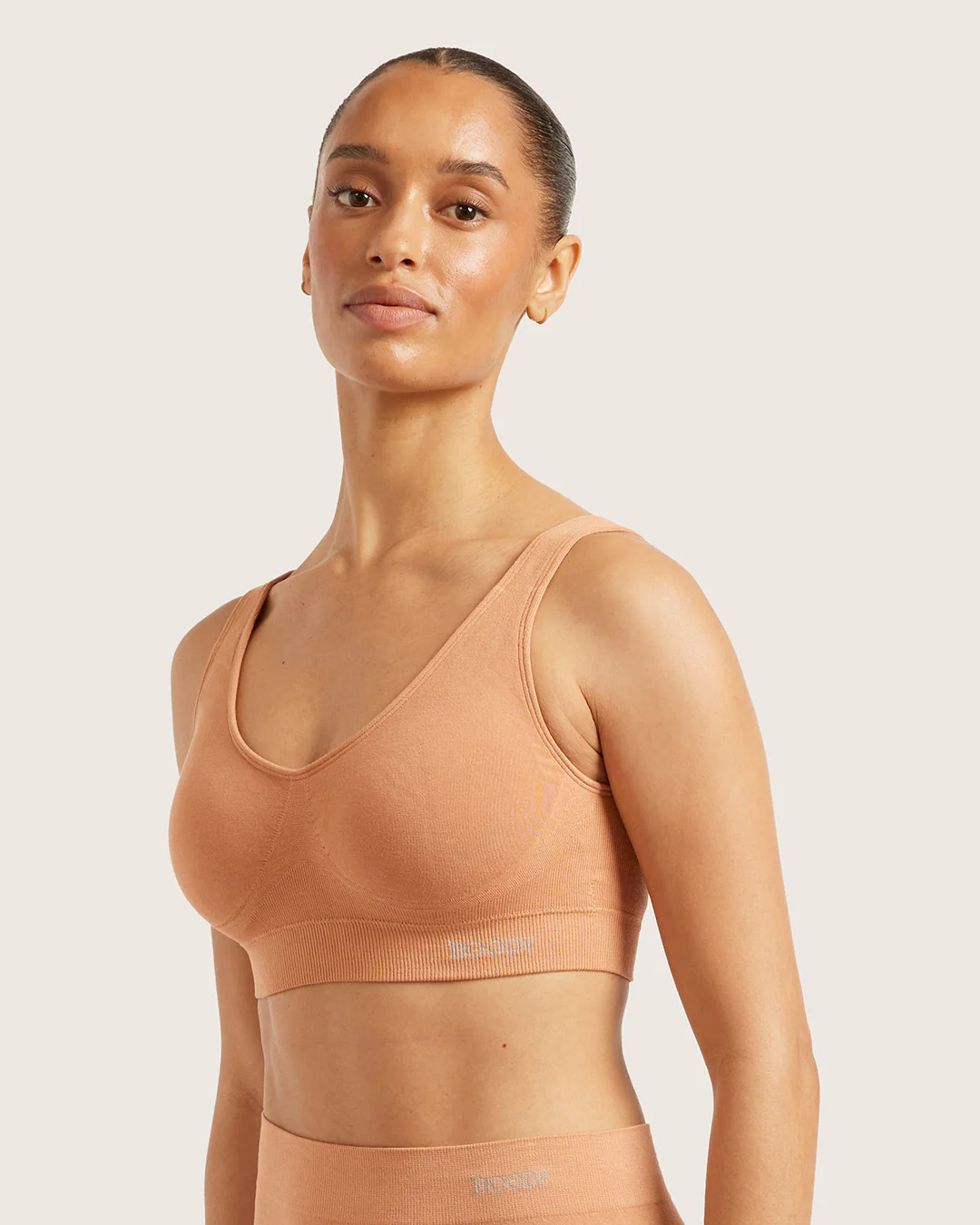 Seamfree Padded Crop Bra - Dune - Image 5