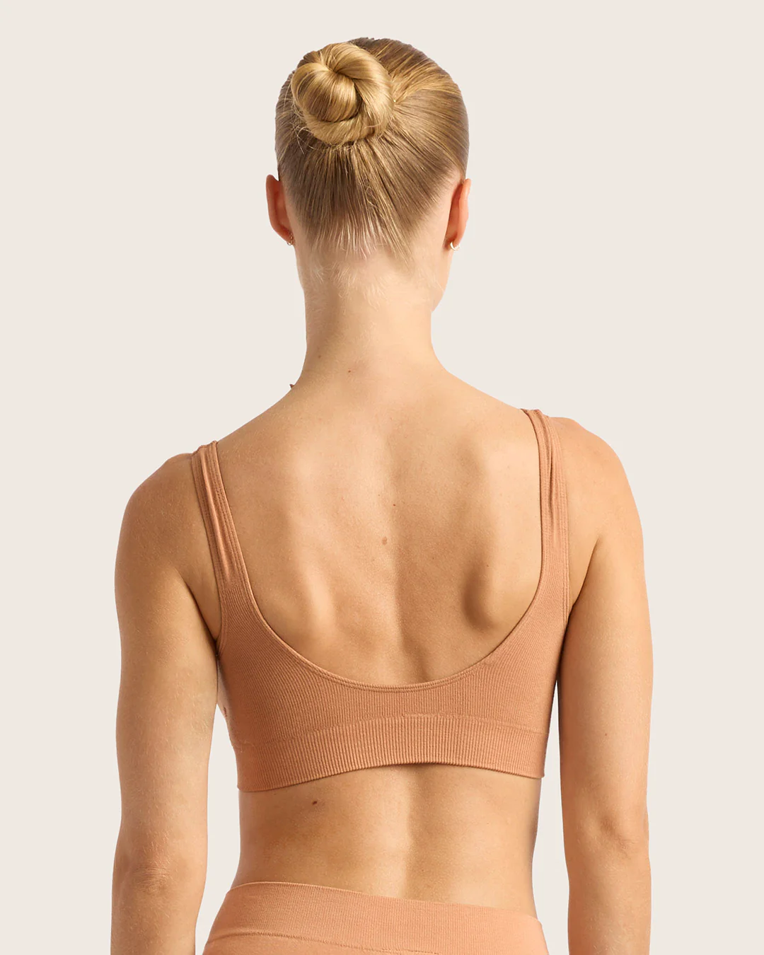 Seamfree Padded Crop Bra - Dune - Image 6