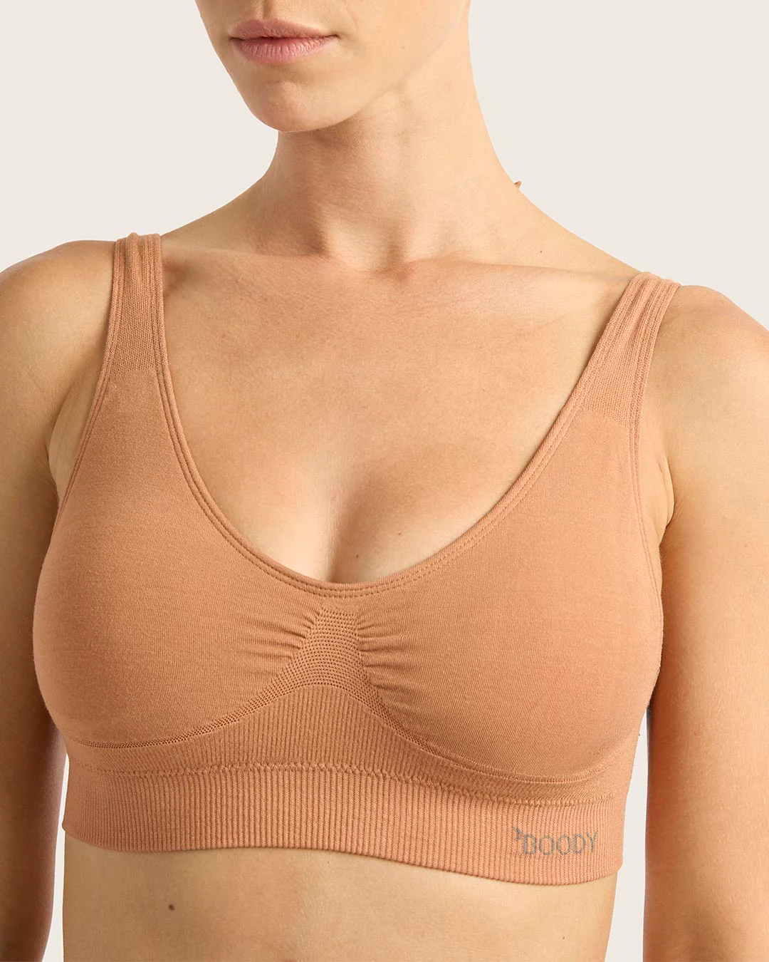 Seamfree Padded Crop Bra - Dune - Image 8