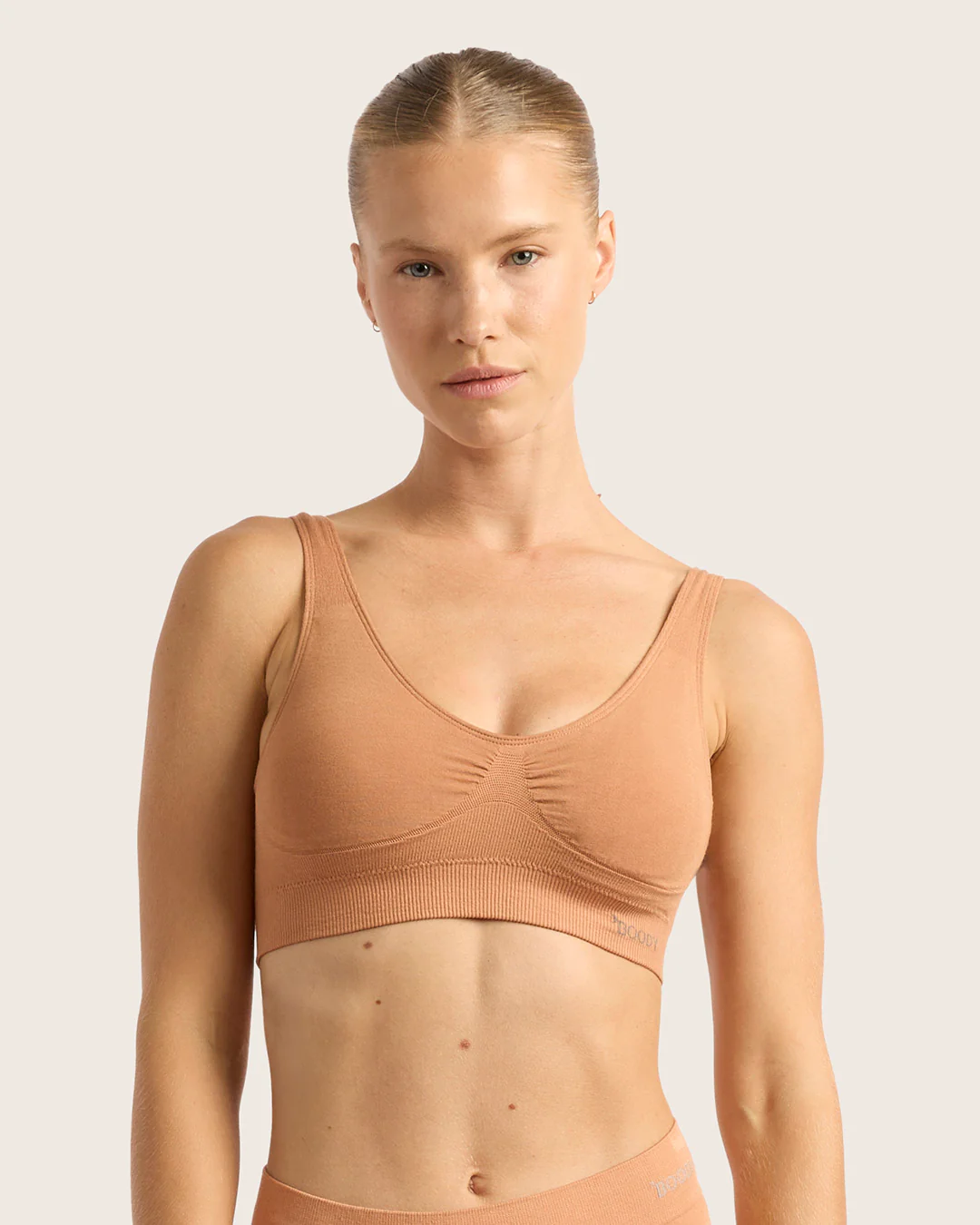 Seamfree Padded Crop Bra - Dune - Image 9