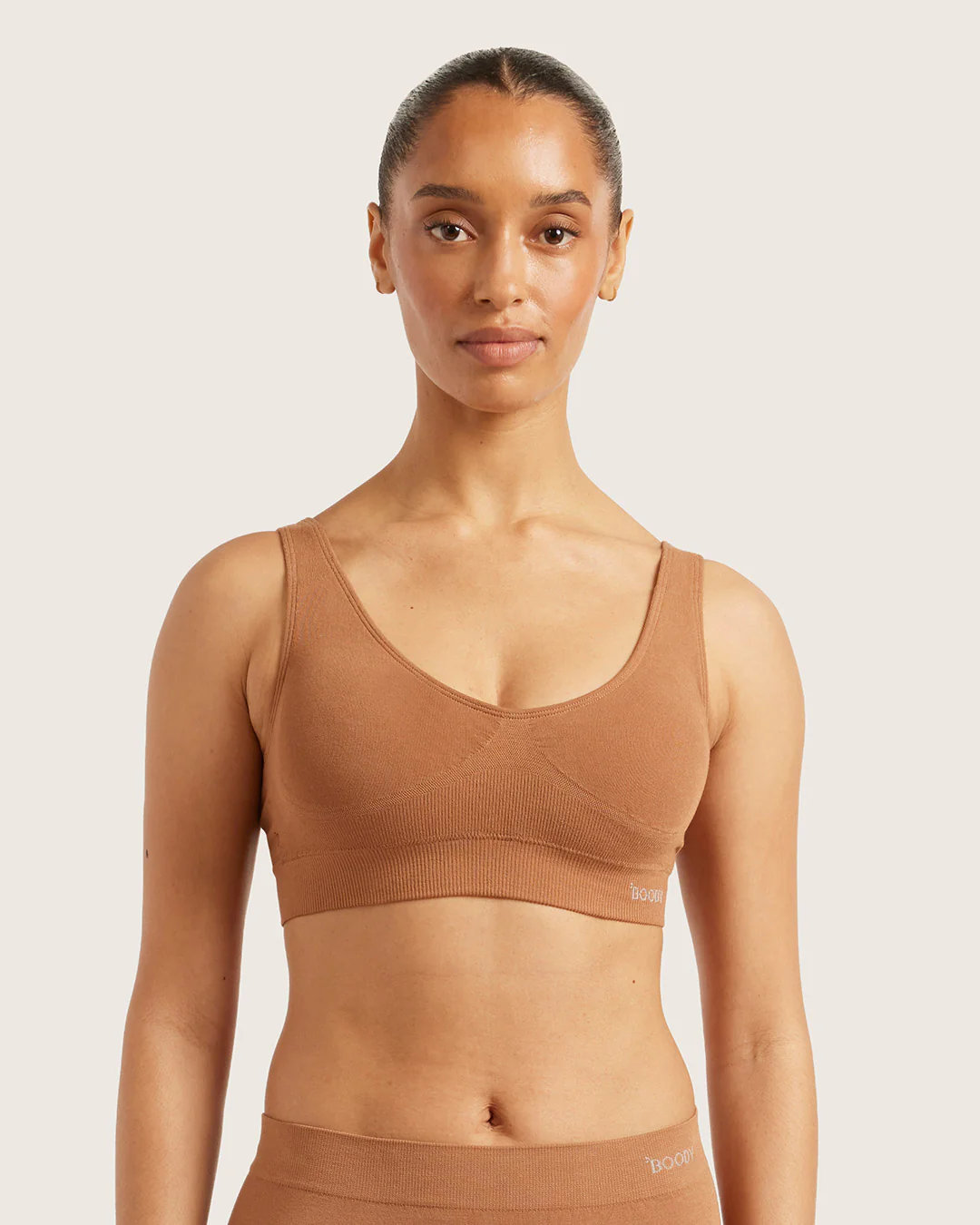 Seamfree Padded Crop Bra - Maple - Image 4