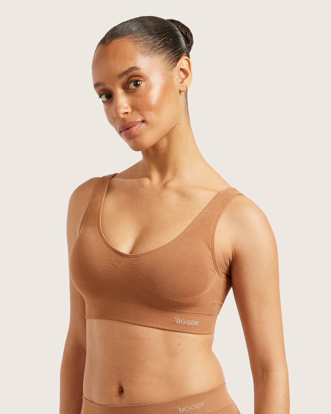 Seamfree Padded Crop Bra - Maple - Image 5