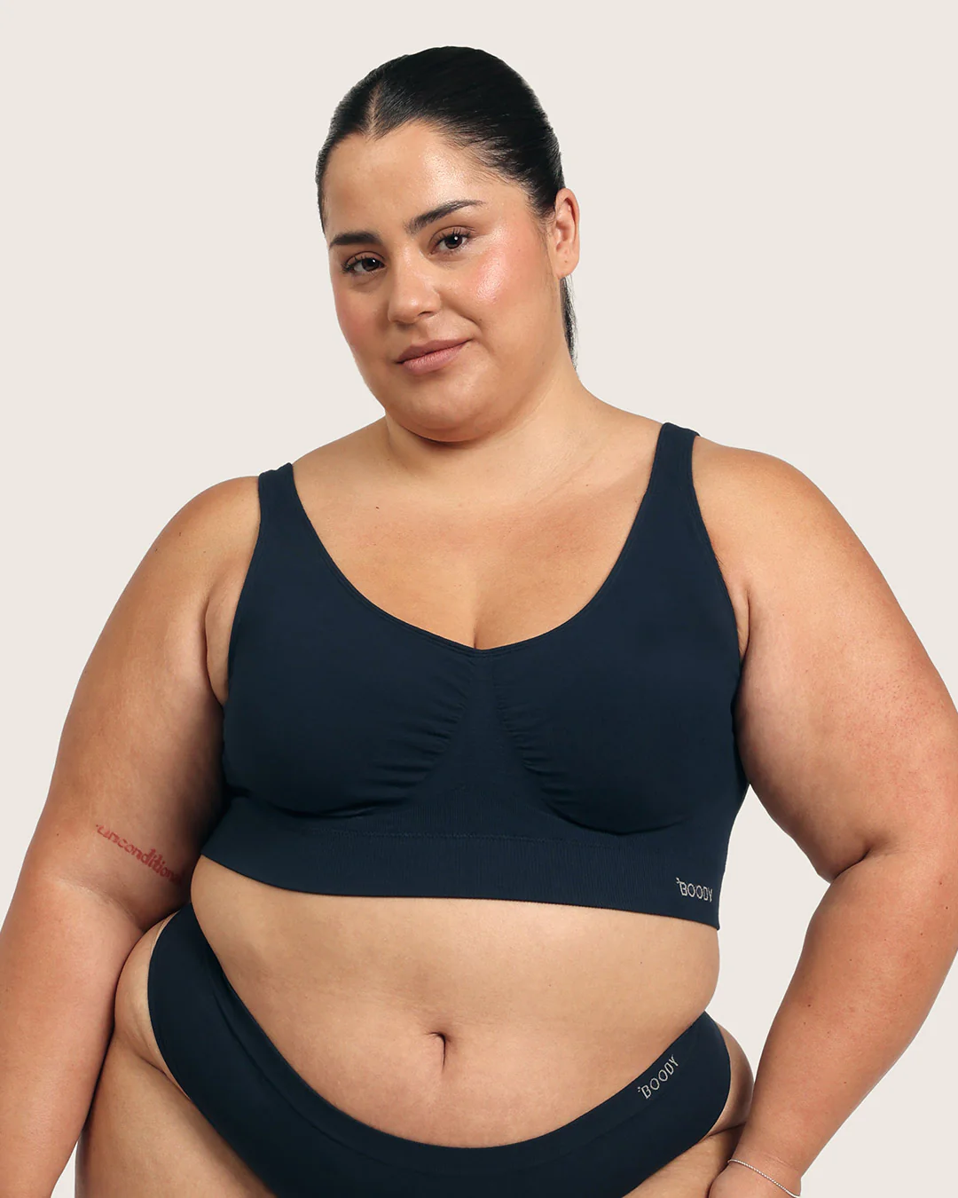 Seamfree Padded Crop Bra - Midnight - Image 13