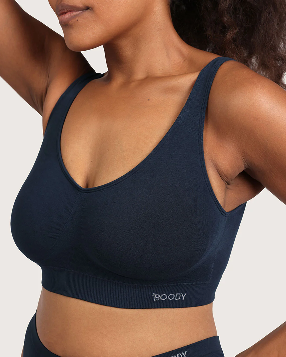 Seamfree Padded Crop Bra - Midnight - Image 9