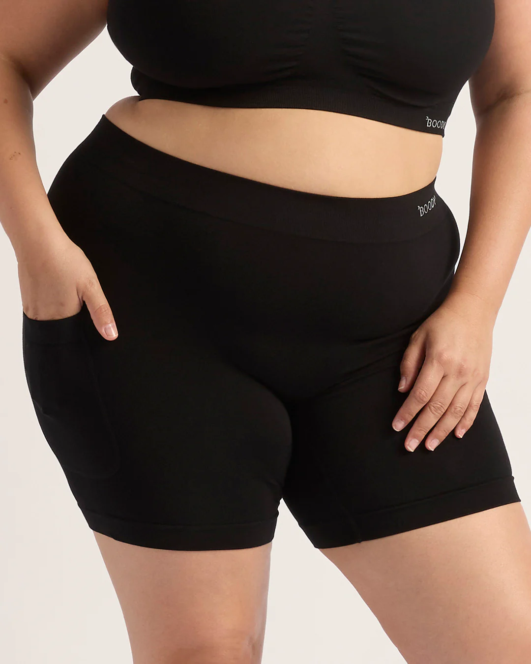 Seamfree Undershorts with Pocket 6" - Black - Image 14