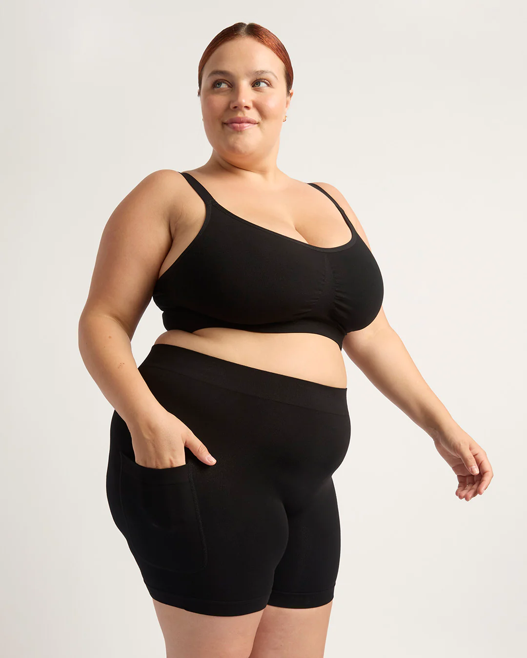 Seamfree Undershorts with Pocket 6" - Black - Image 17