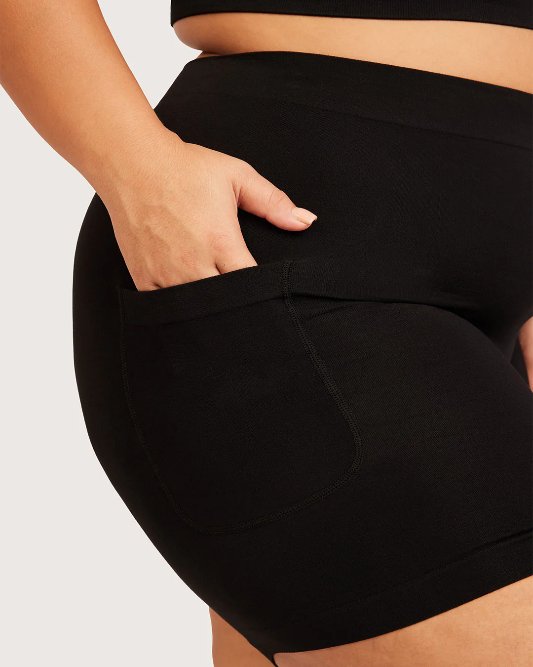Seamfree Undershorts with Pocket 6" - Black - Image 24