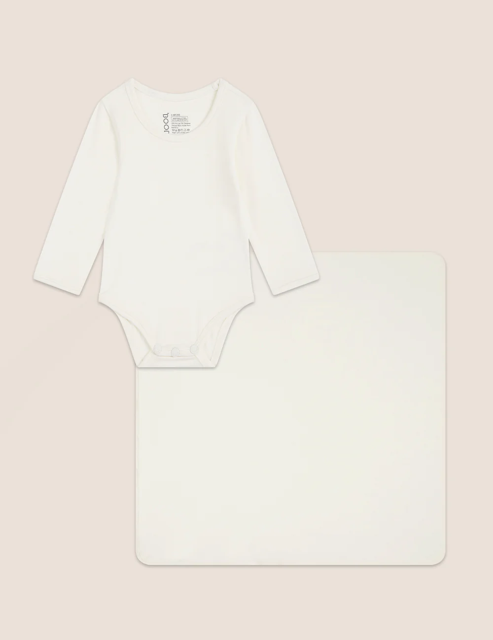 Set Giftbox - Baby Long Sleeve Bodysuit & Jersey Wrap - Heather Grey - Image 4