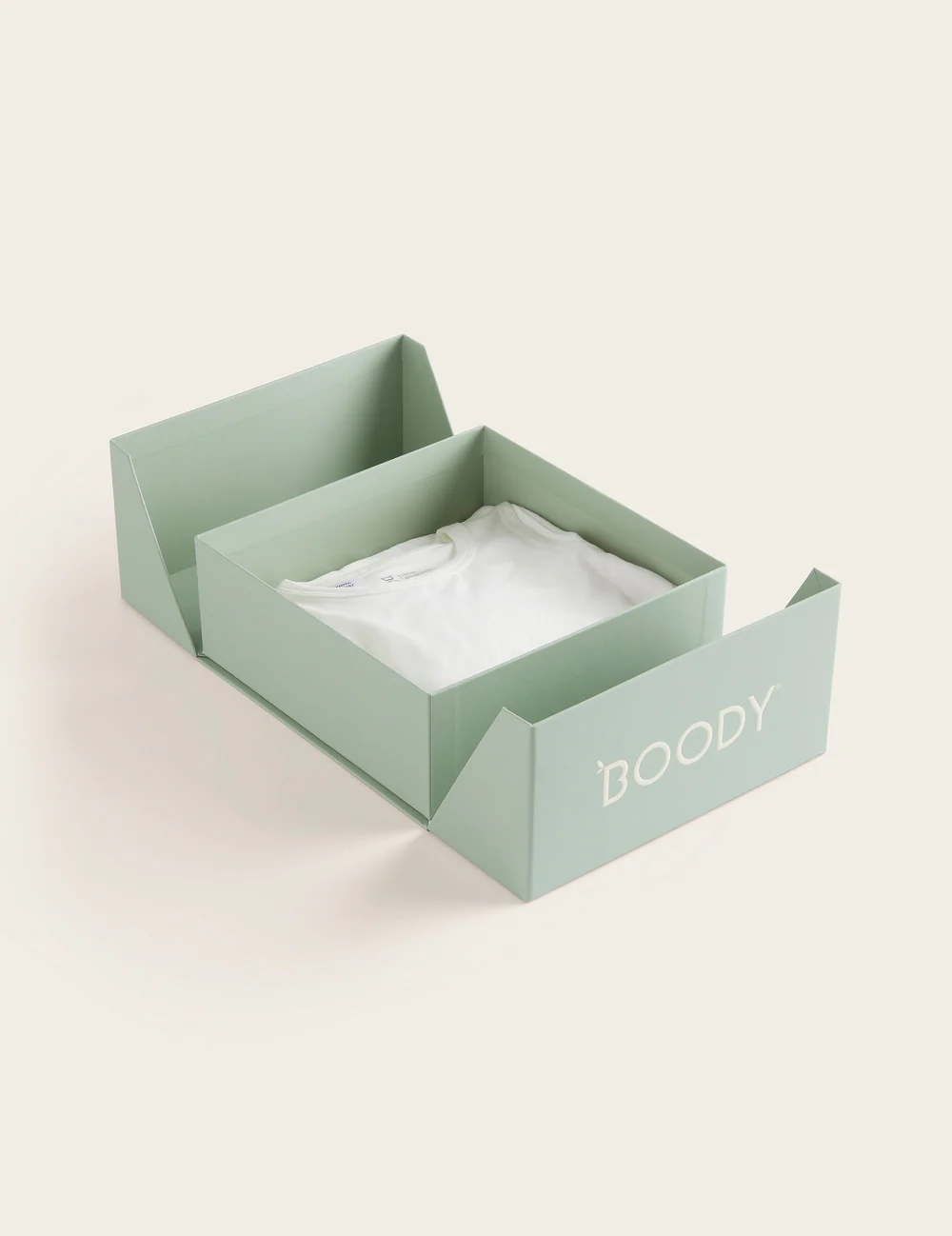 Set Giftbox - Baby Long Sleeve Bodysuit & Jersey Wrap - Natural White - Image 4