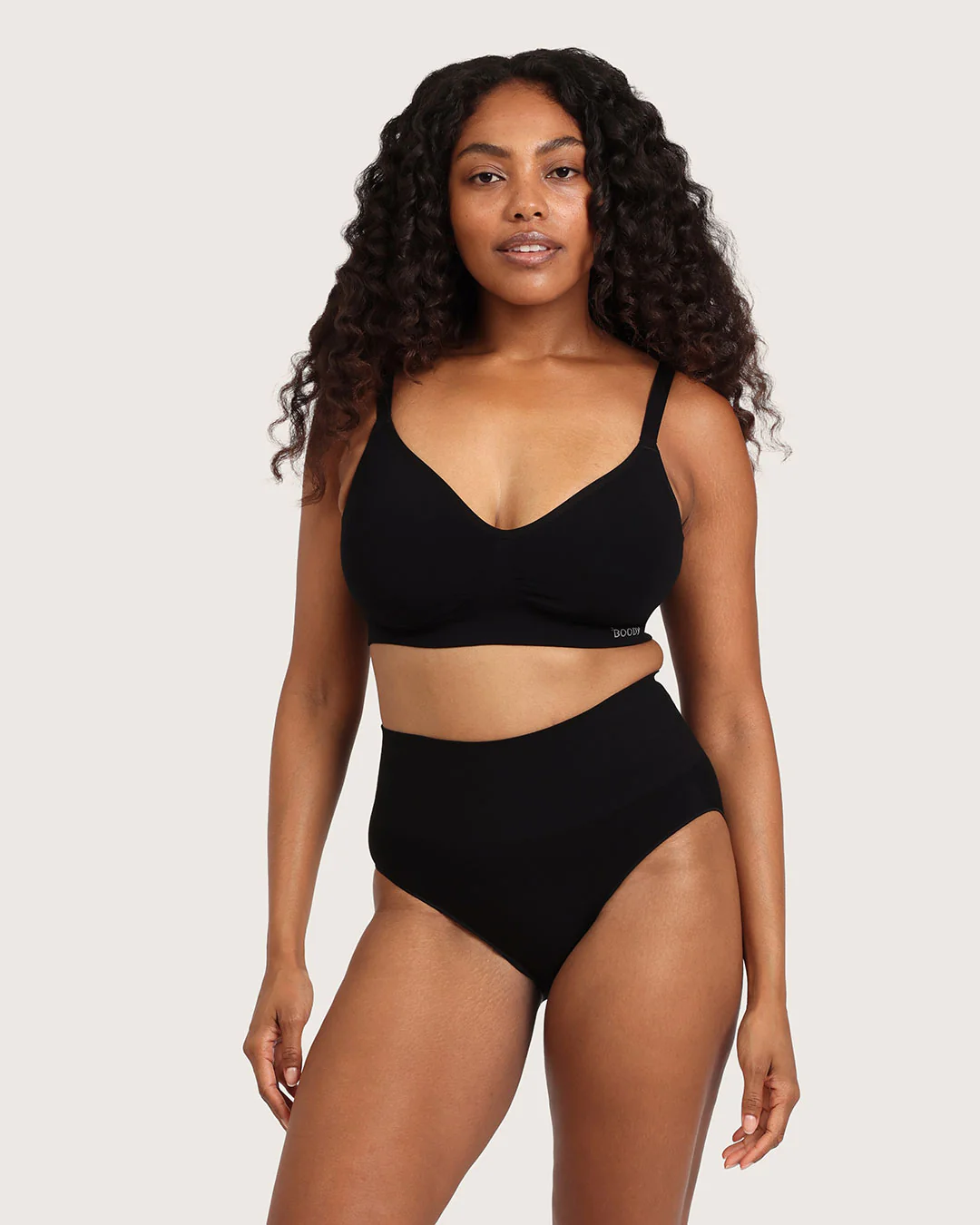 Shaper High Cut Full Briefs - Black - Image 10