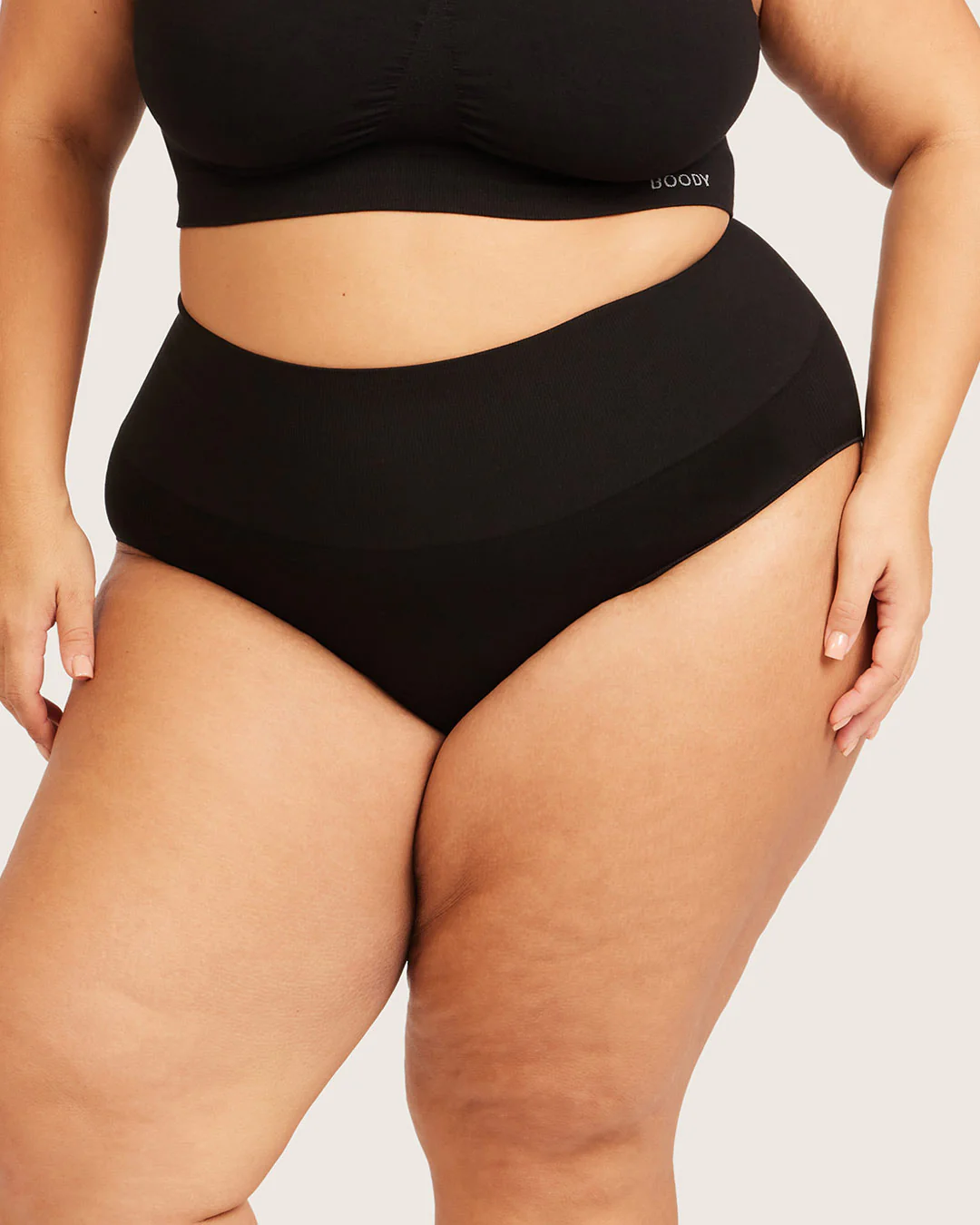Shaper High Cut Full Briefs - Black - Image 12