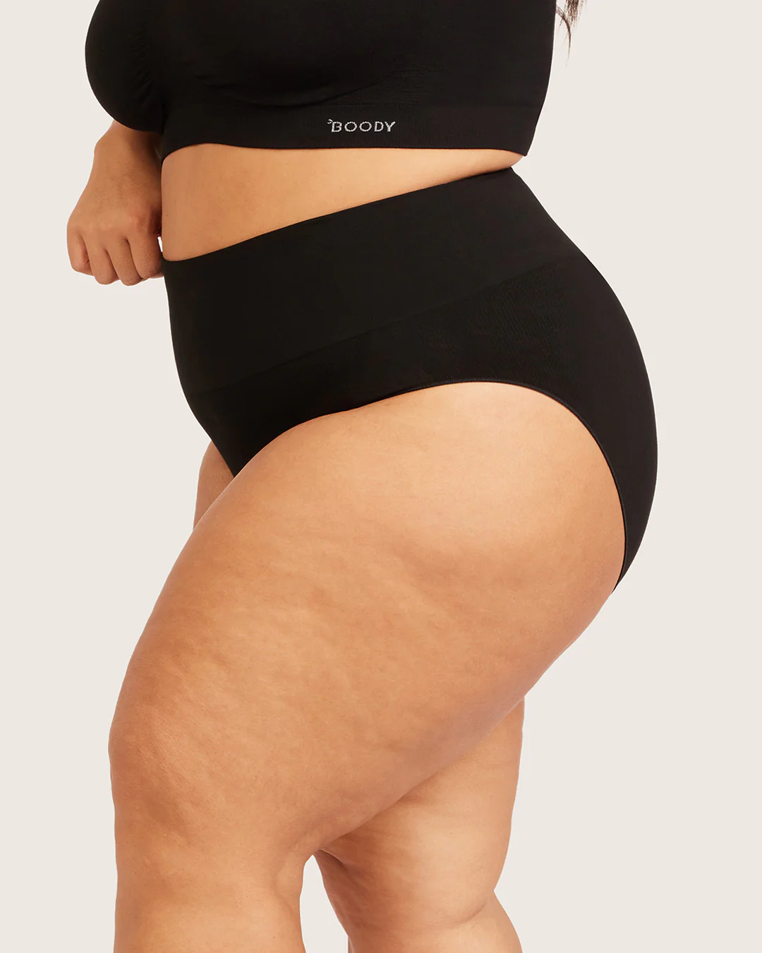 Shaper High Cut Full Briefs - Black - Image 13