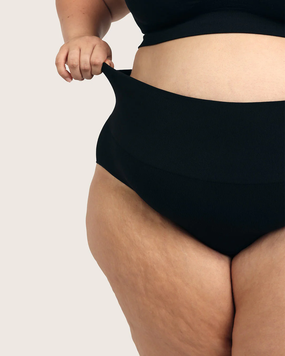 Shaper High Cut Full Briefs - Black - Image 21