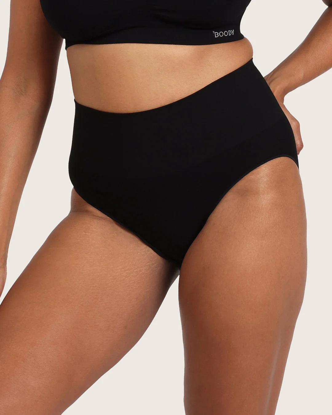 Shaper High Cut Full Briefs - Black - Image 8