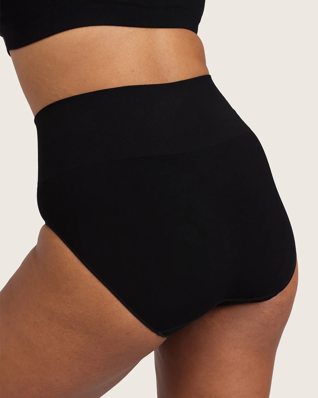Shaper High Cut Full Briefs - Black - Image 9