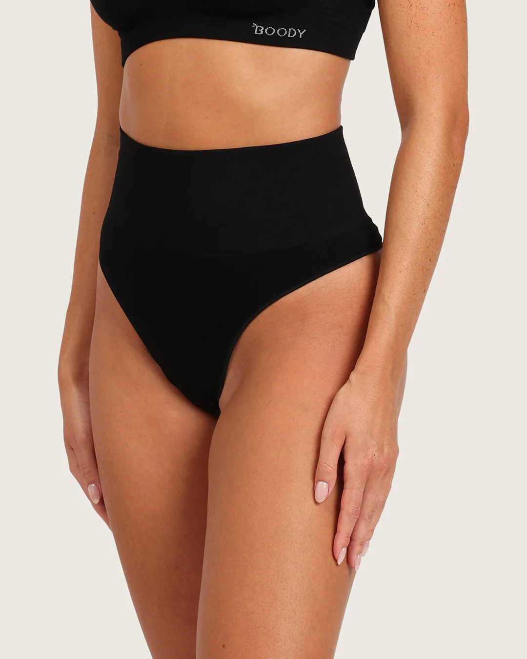 Shaper High Waist G-String - Black - Image 3