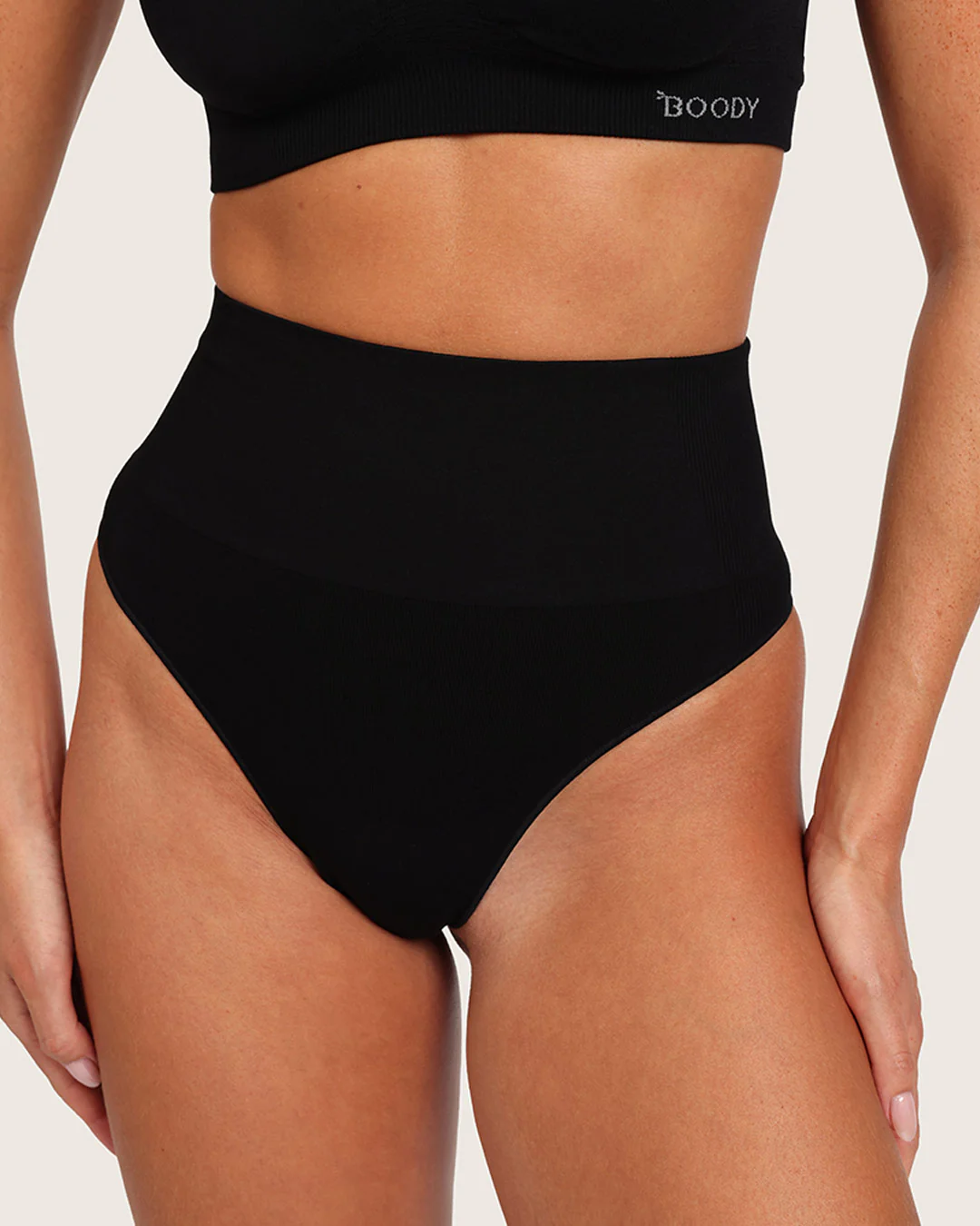 Shaper High Waist G-String - Black - Image 4
