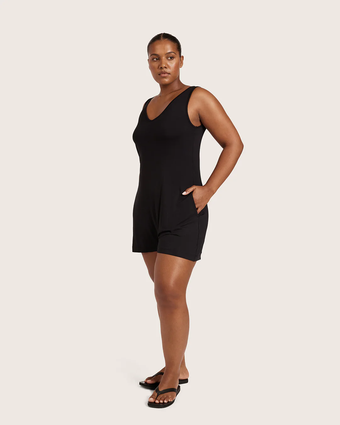 Short Romper - Black - Image 12