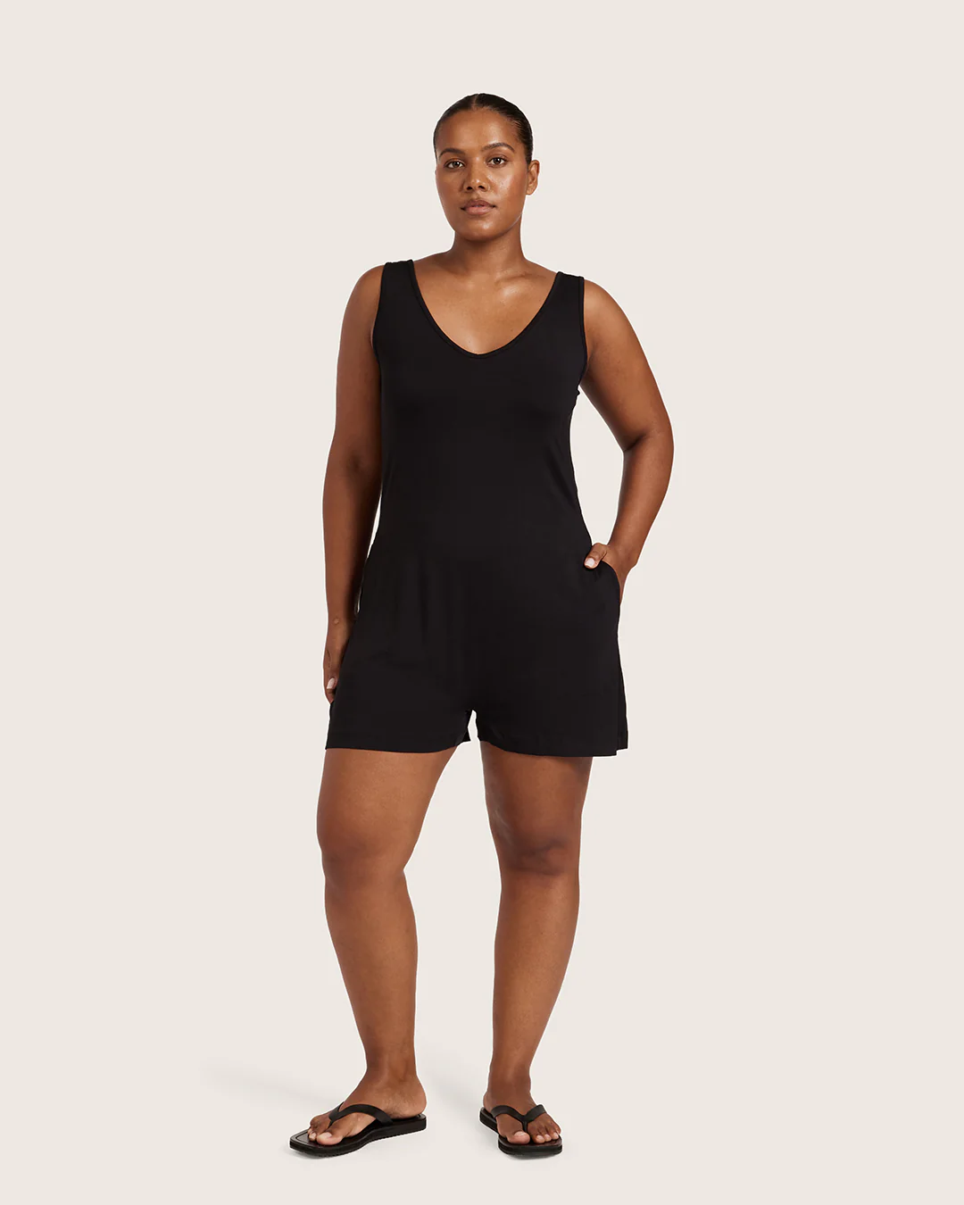 Short Romper - Black - Image 13