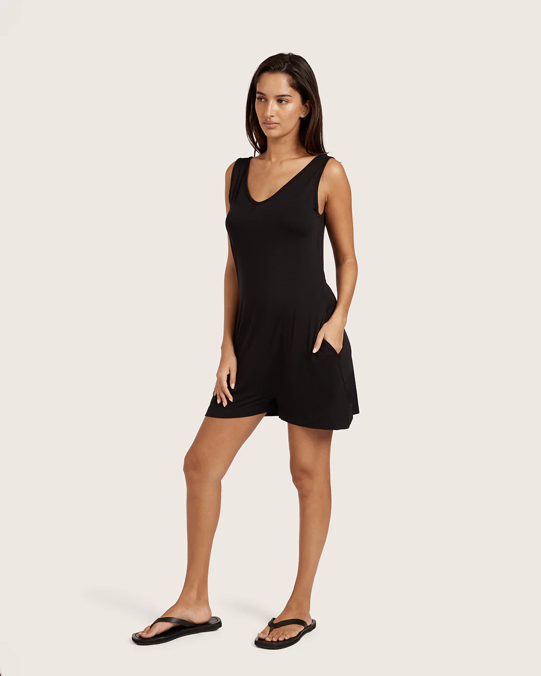 Short Romper - Black - Image 6
