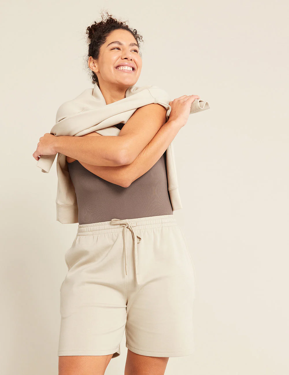 Unisex 6" Sweat Shorts - Sand - Image 5