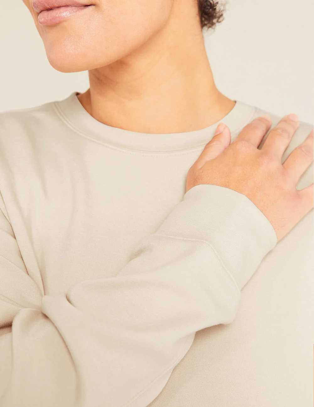Unisex Crew Neck Sweater - Sand - Image 4