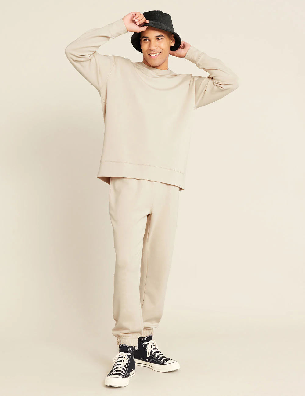 Unisex Crew Neck Sweater - Sand - Image 9