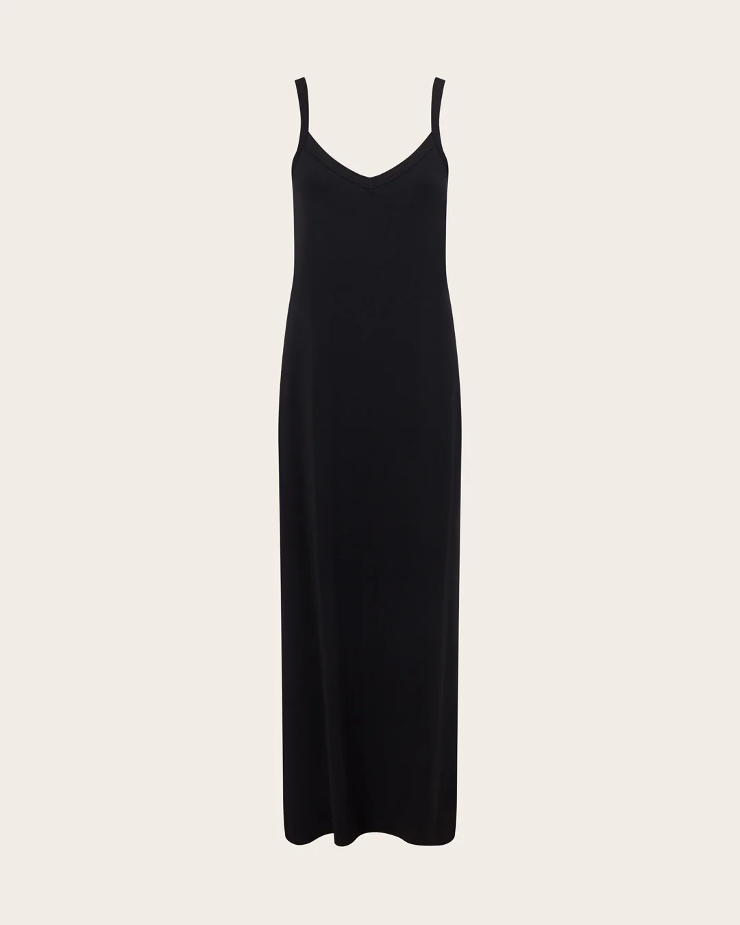 V-Neck Slip Dress - Black - Image 11