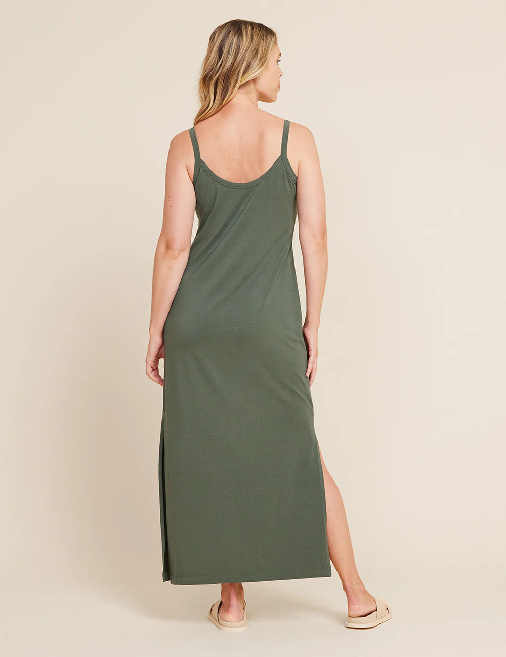 V-Neck Slip Dress - Moss - Image 12