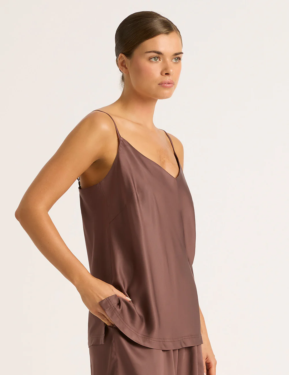Vegan Silk Cami - Garnet - Image 4