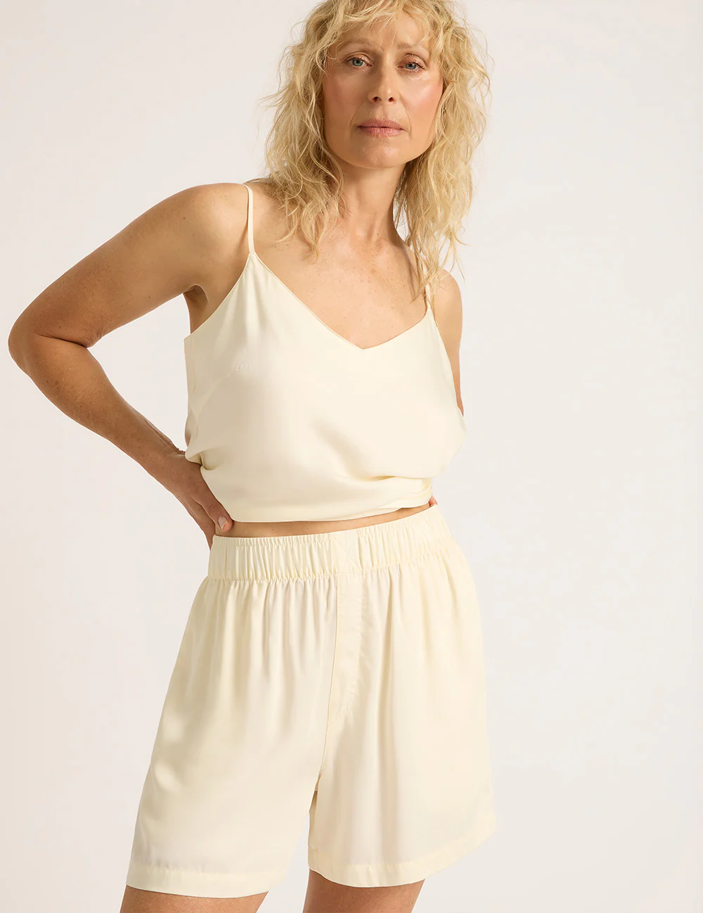 Vegan Silk Cami - Pearl - Image 7