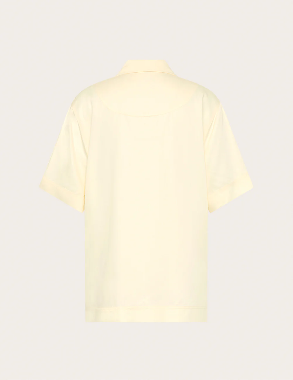 Vegan Silk Short Sleeve Shirt - Pearl - Image 13