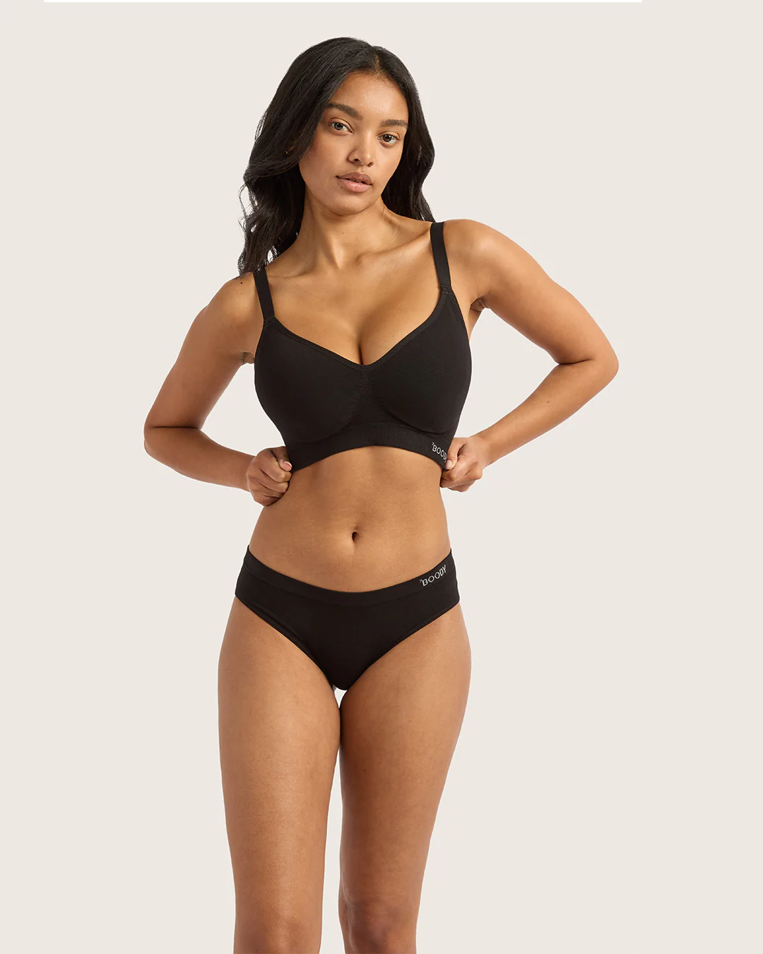 Wireless Full Bust T-Shirt Bra - Black - Image 10