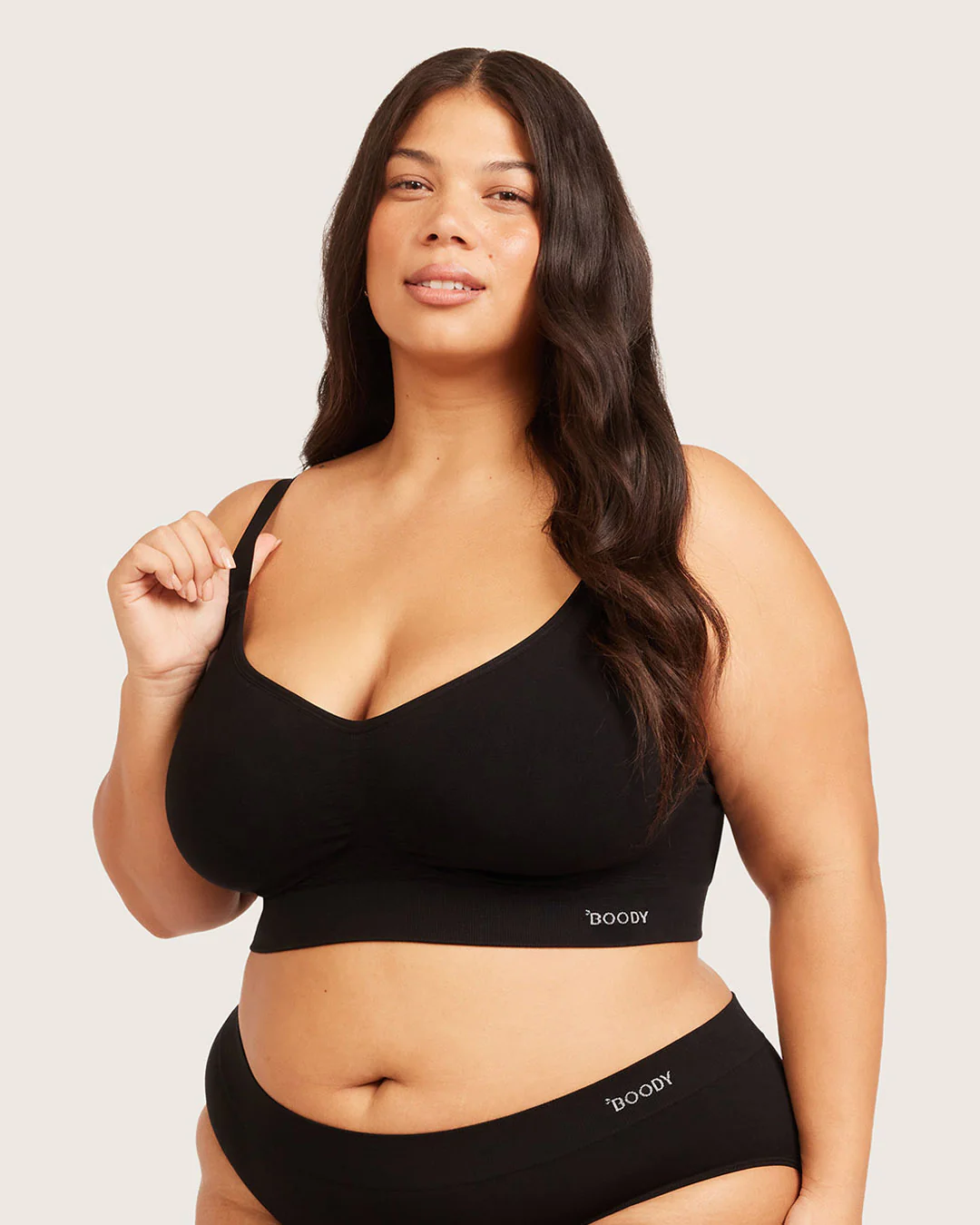 Wireless Full Bust T-Shirt Bra - Black - Image 19