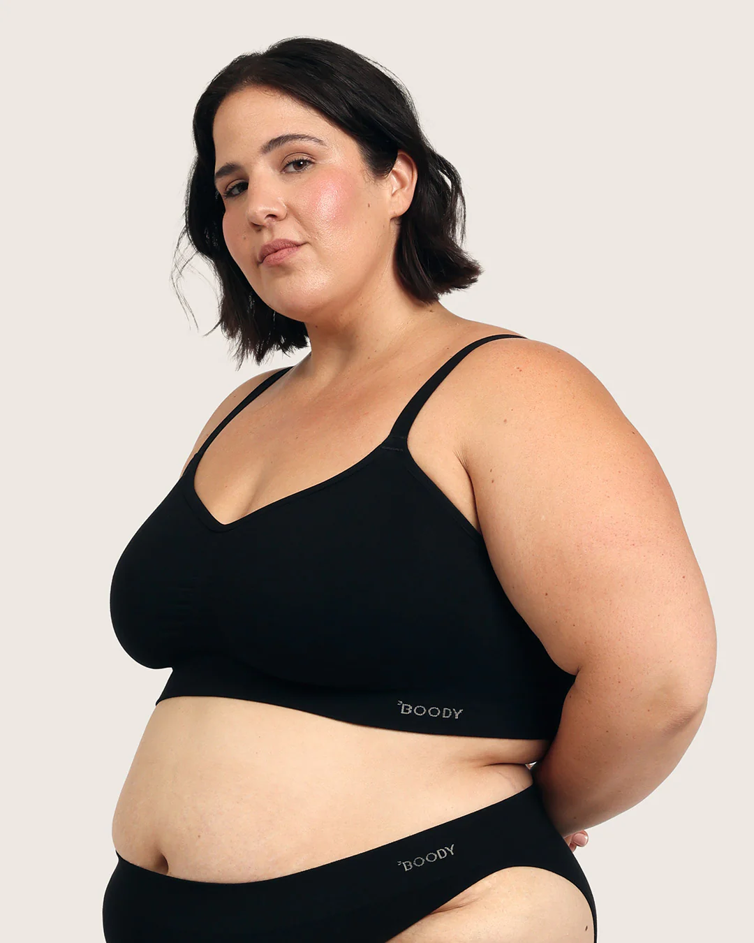 Wireless Full Bust T-Shirt Bra - Black - Image 25