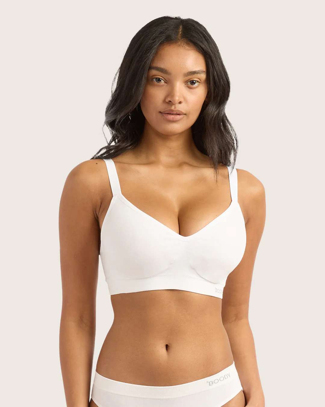 Wireless Full Bust T-Shirt Bra - White - Image 6