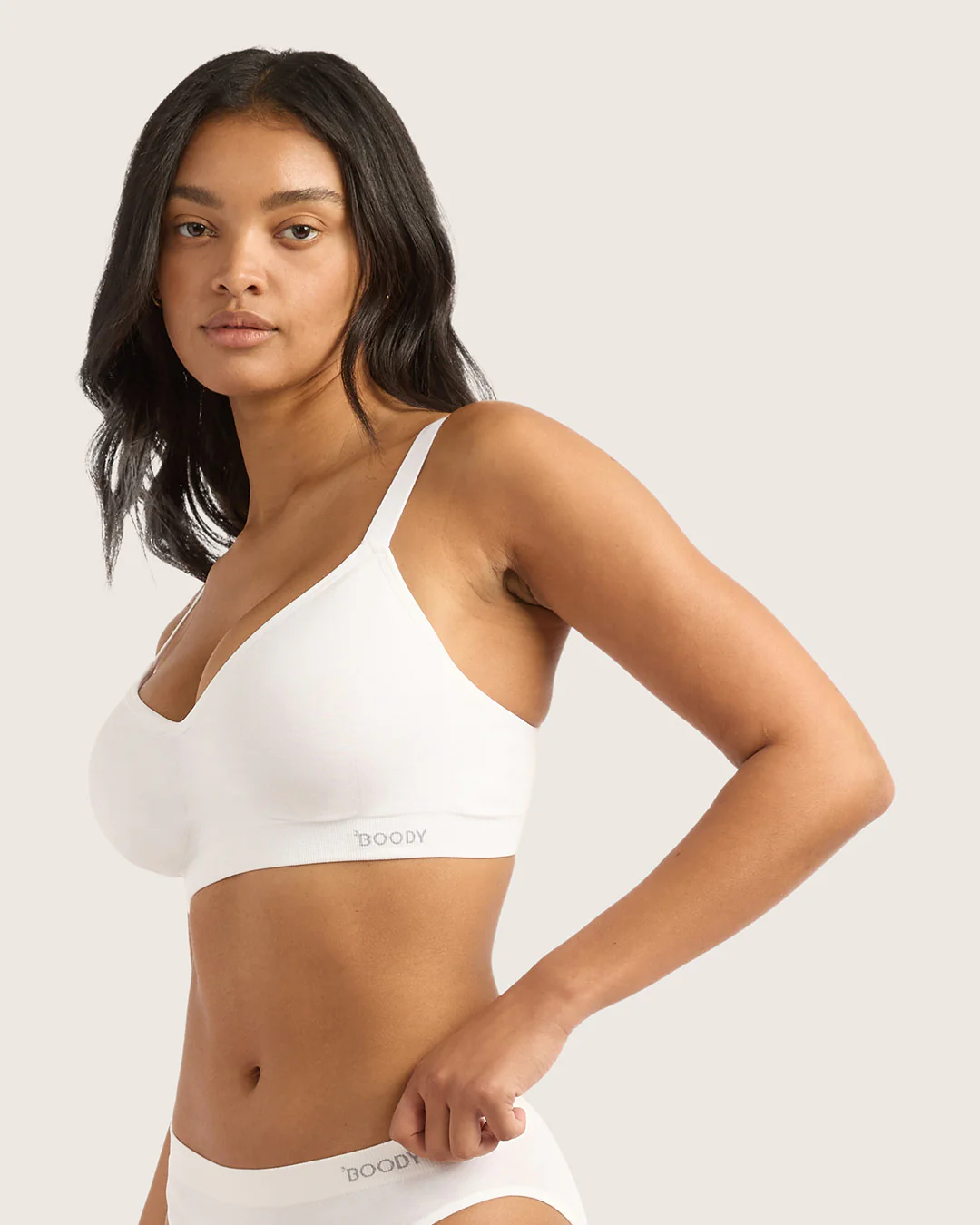 Wireless Full Bust T-Shirt Bra - White - Image 7
