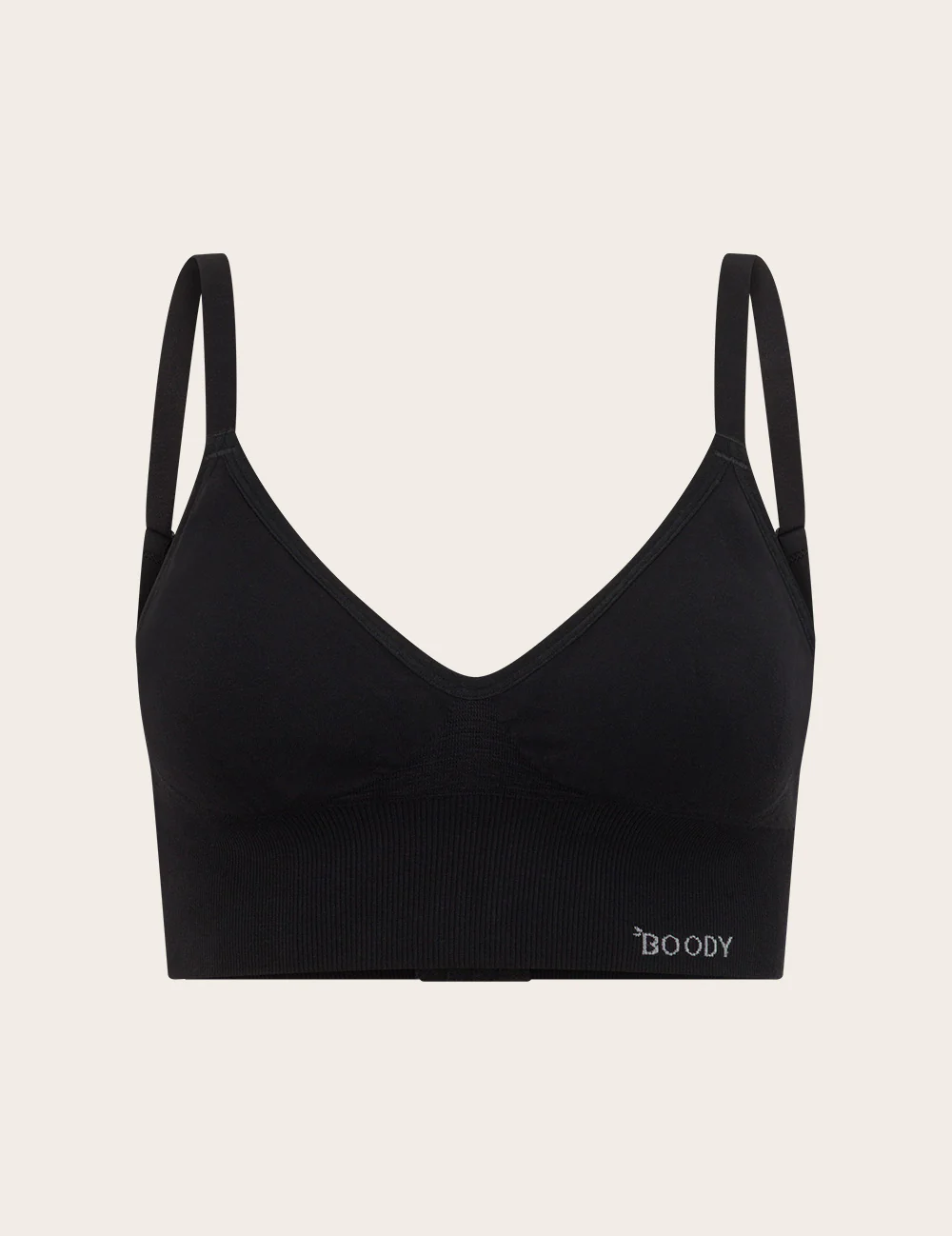 Wireless Low Back Bra - Black - Image 15