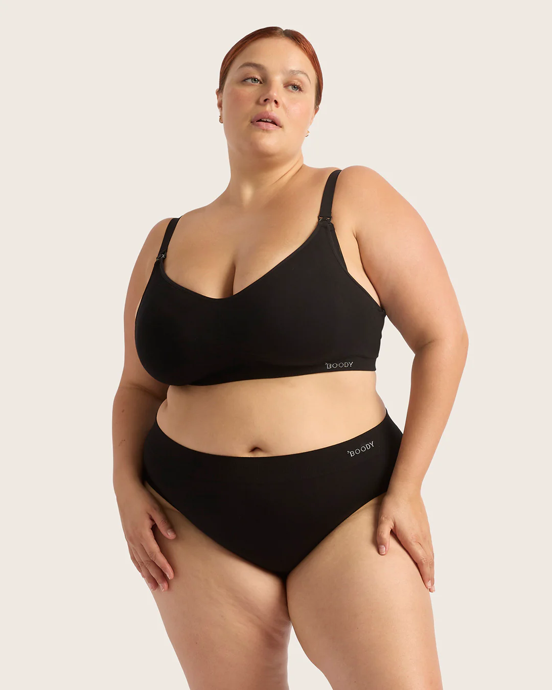 Wireless Maternity Bra - Black - Image 11