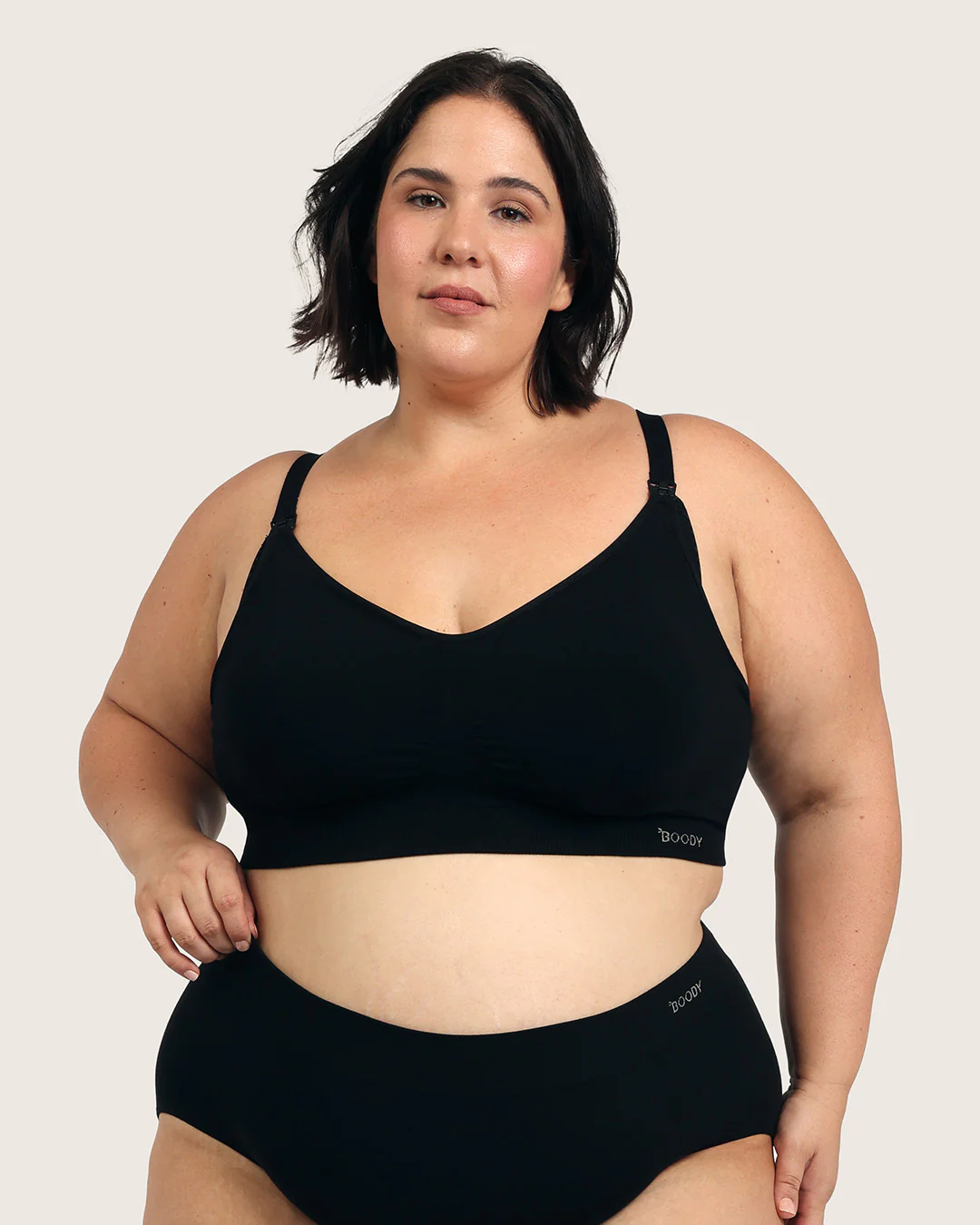 Wireless Maternity Bra - Black - Image 12
