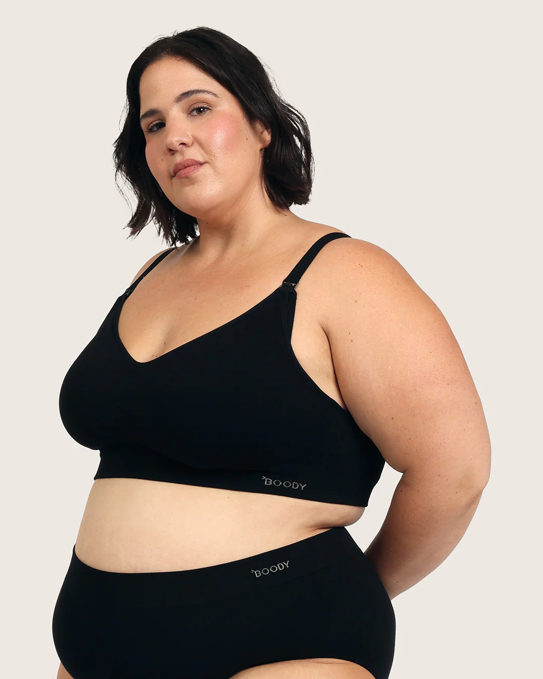 Wireless Maternity Bra - Black - Image 14
