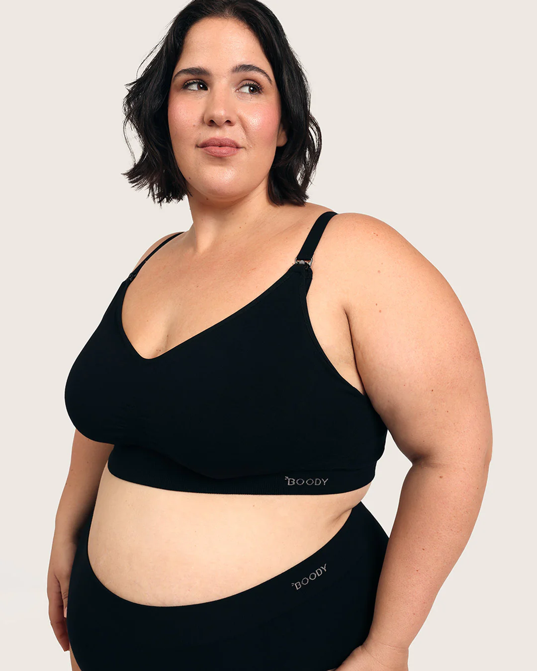 Wireless Maternity Bra - Black - Image 16