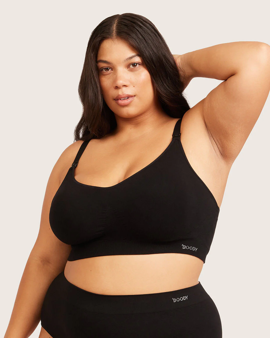 Wireless Maternity Bra - Black - Image 19