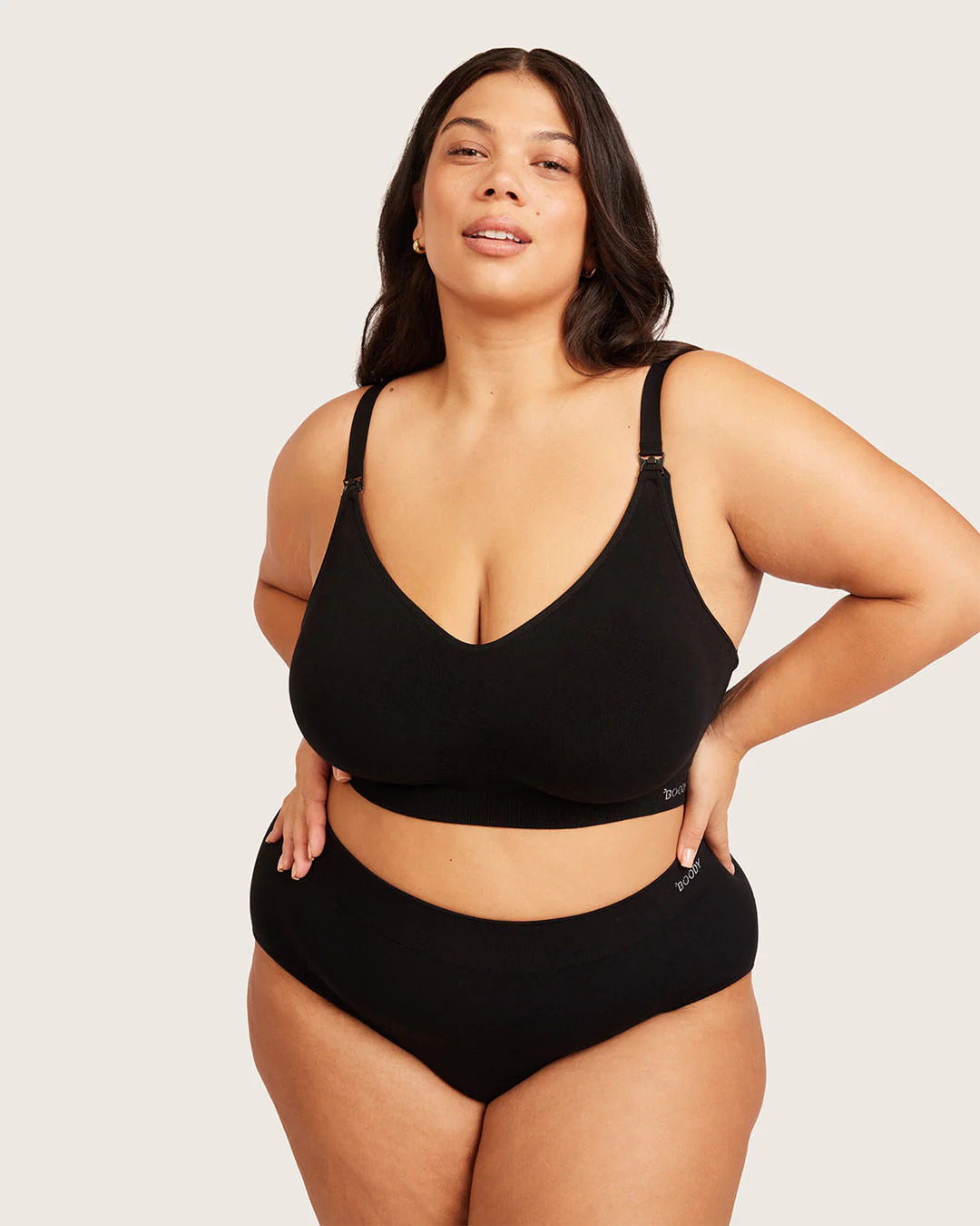 Wireless Maternity Bra - Black - Image 21