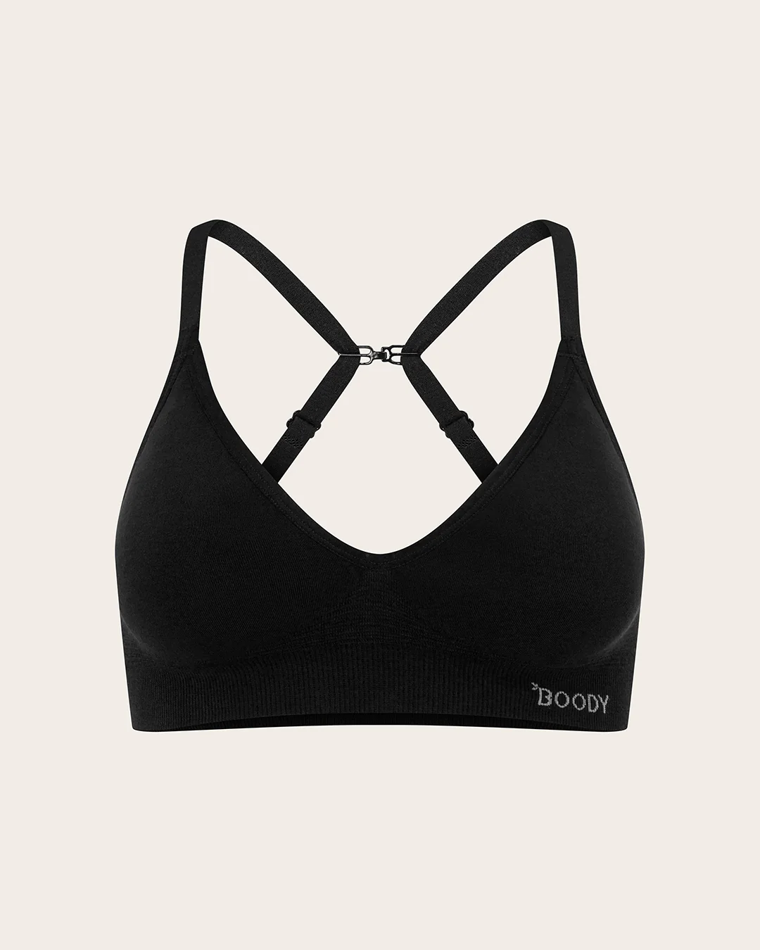 Wireless T-Shirt Bra - Black - Image 16