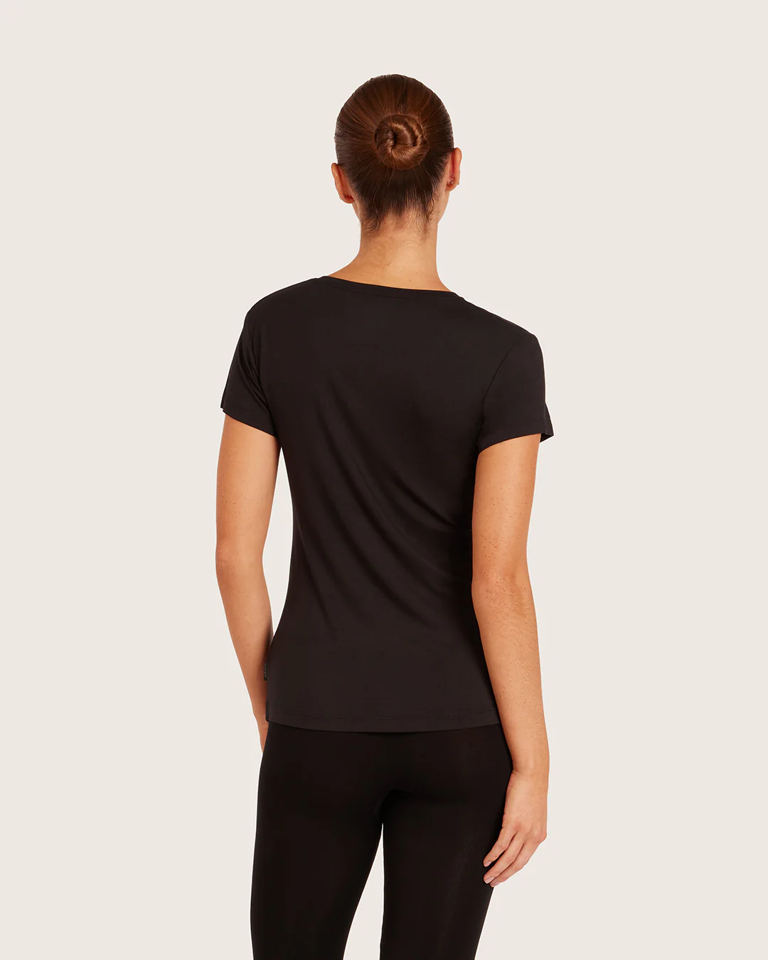 Women's Base Layer Crew Neck T-Shirt - Black - Image 2