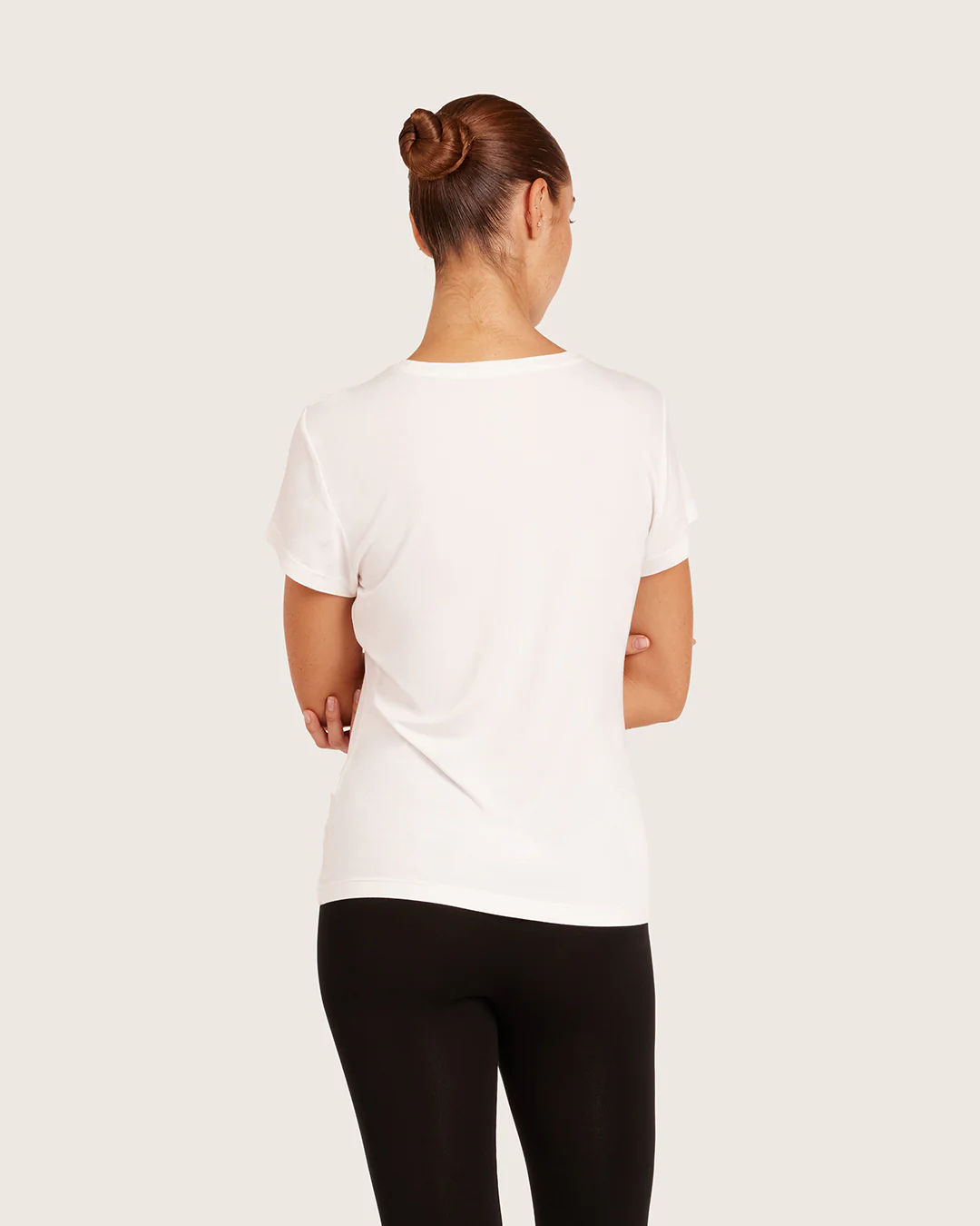Women's Base Layer Crew Neck T-Shirt - White - Image 2