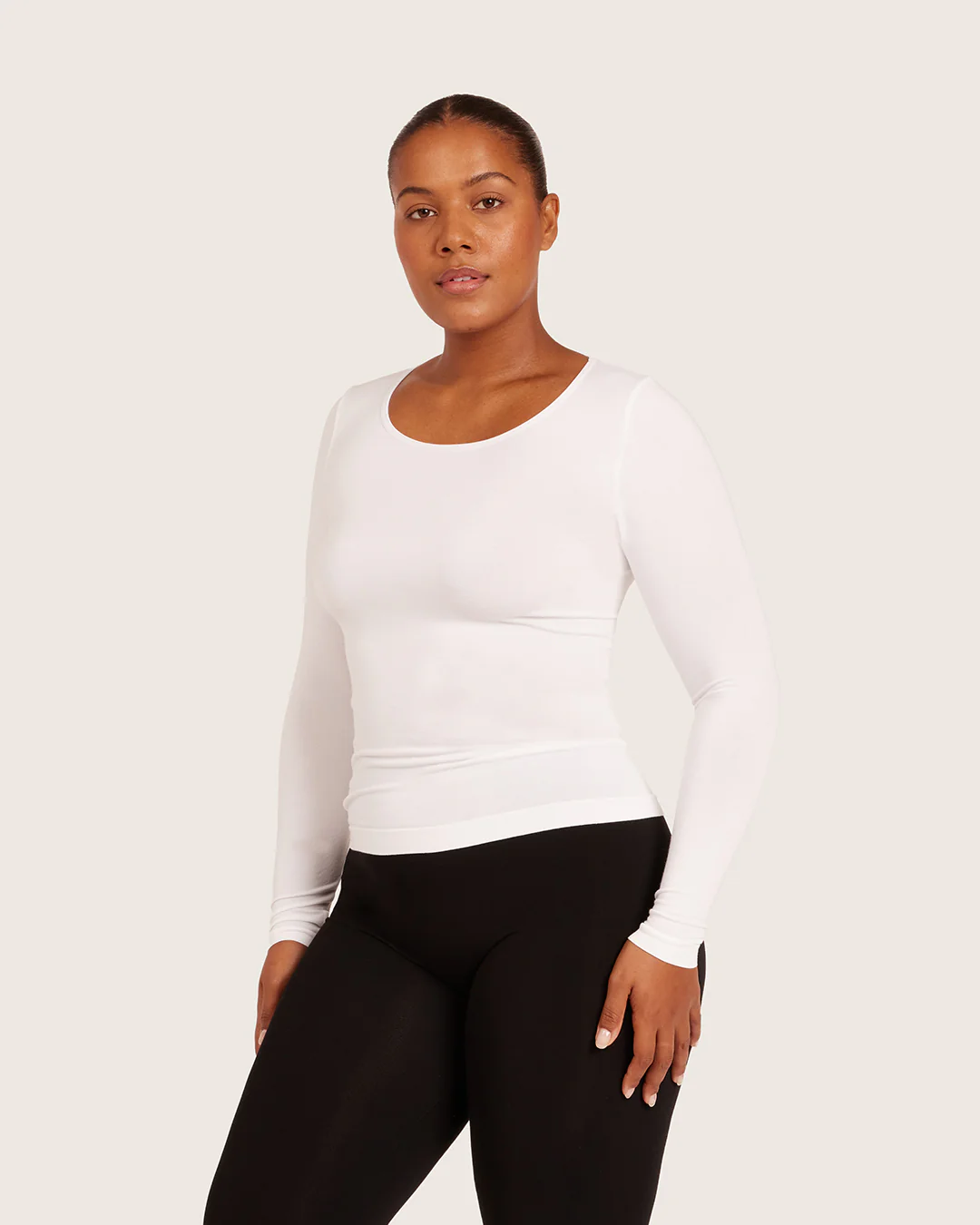 Women's Base Layer Long Sleeve Top - White - Image 6